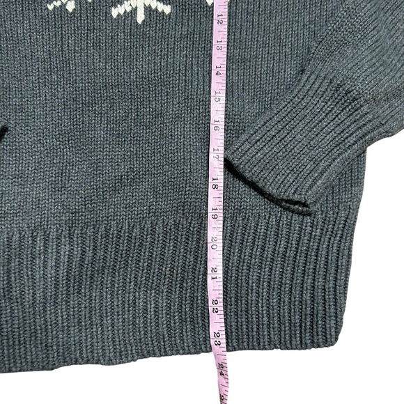 Tommy Hilfiger vintage womens cotton turtleneck snowflake sweater medium 90s - Picture 6 of 7
